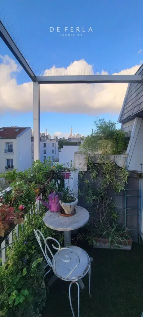 Terrasse - Duplex Atelier d'Artiste avec Vue Tour Eiffel à Paris