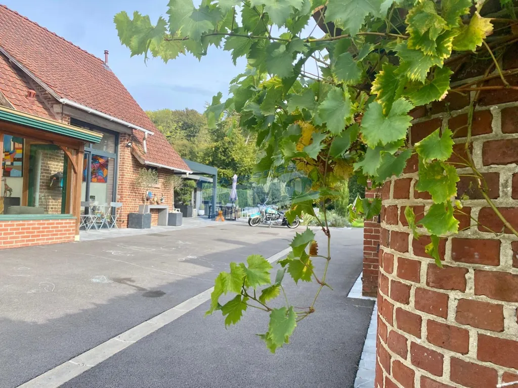 Extérieur - Maison de Campagne avec Piscine Chauffée à Heuchin