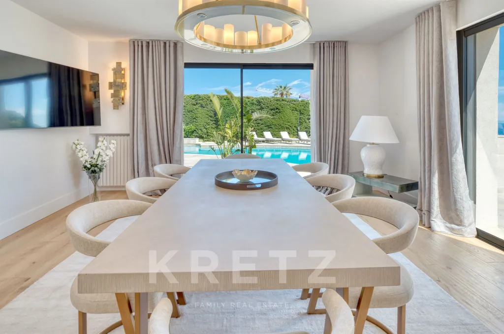 Salle à manger - Villa Rénovée avec Vue Mer à Cannes