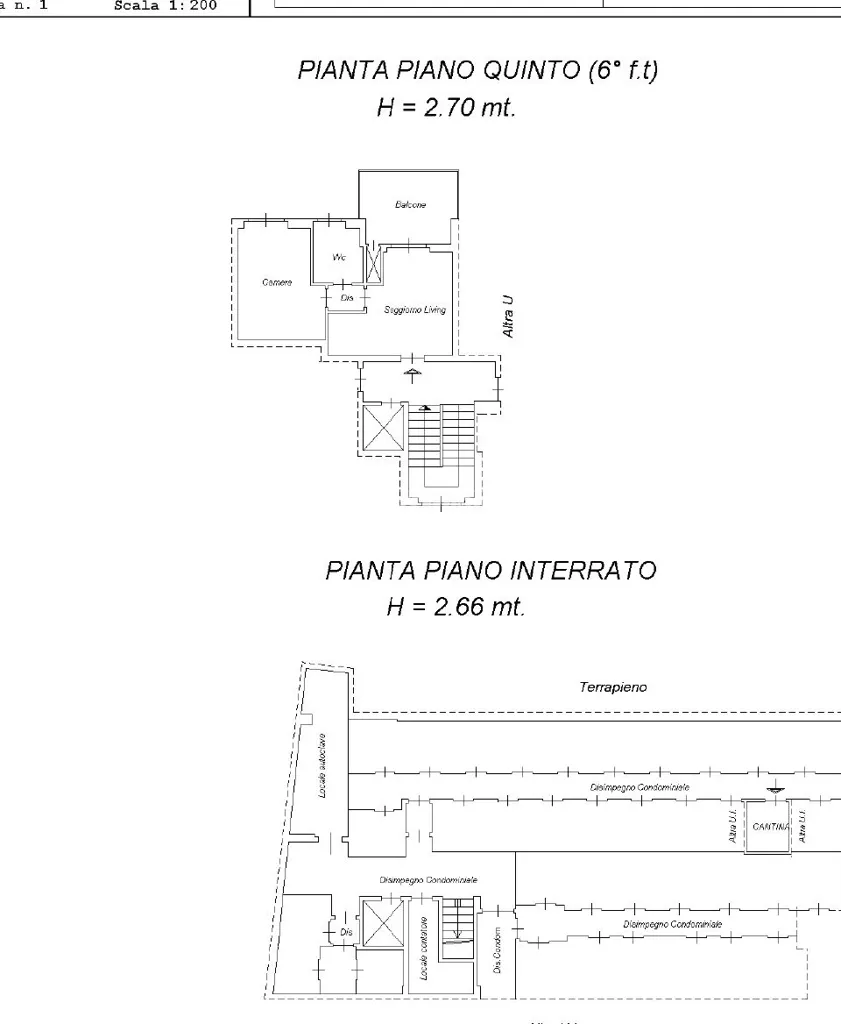 Plan - Bilocale with Panoramic Terrace in Torino