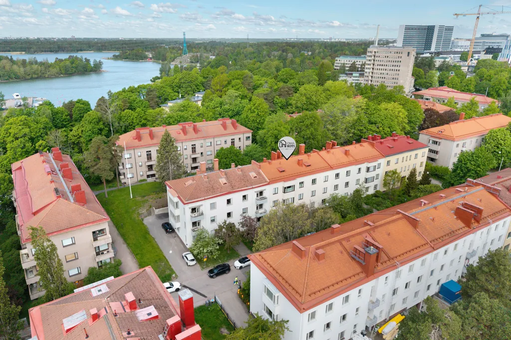 Õhuvaade - Triplex with Sea Views in Töölö