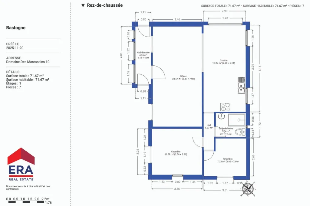 Plan - Chalet de 2 Chambres sur un Grand Terrain à Neffe – Bastogne