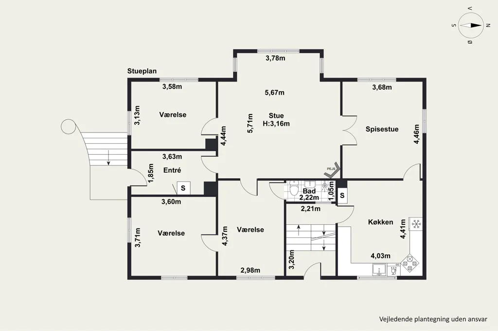 Plan - Villa with Potential for Expansion in Hadsund