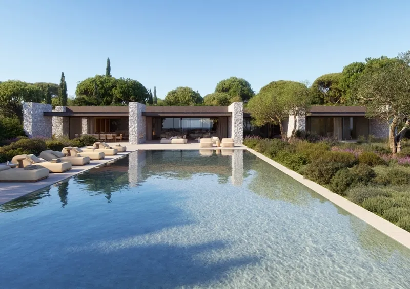 Piscine - Beachfront Villa with Golf Course View in Costa Navarino