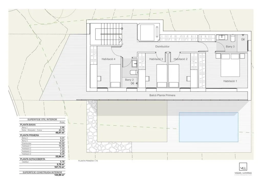 Plan - Luxury House with Sea View in Matadepera