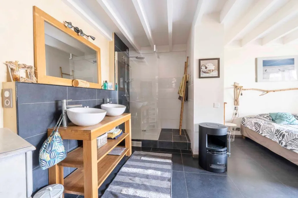 Salles de bain - Appartement Duplex avec Balcon à Vieux Boucau