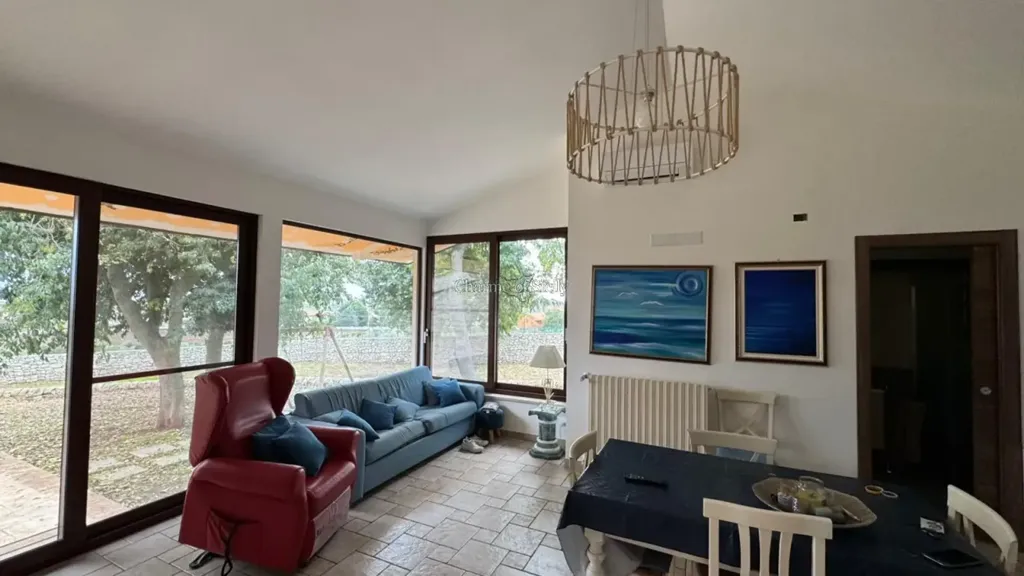 Living Room - Historic Stone Villa with Garden in Modica