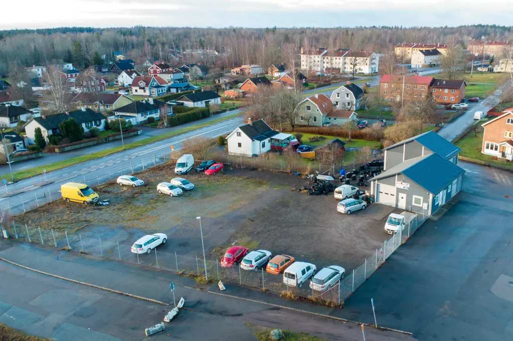 Vue aérienne - Industrial Unit with Workshop in Central Emmaboda