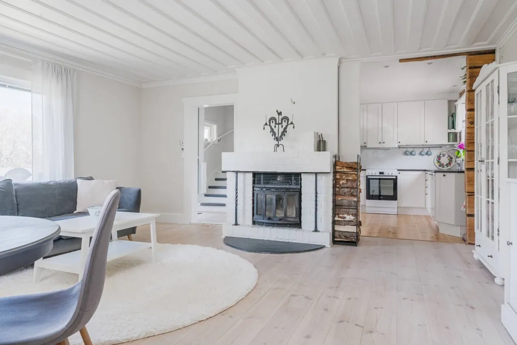 Séjour - Timmer Villa in Dalarna with Balcony