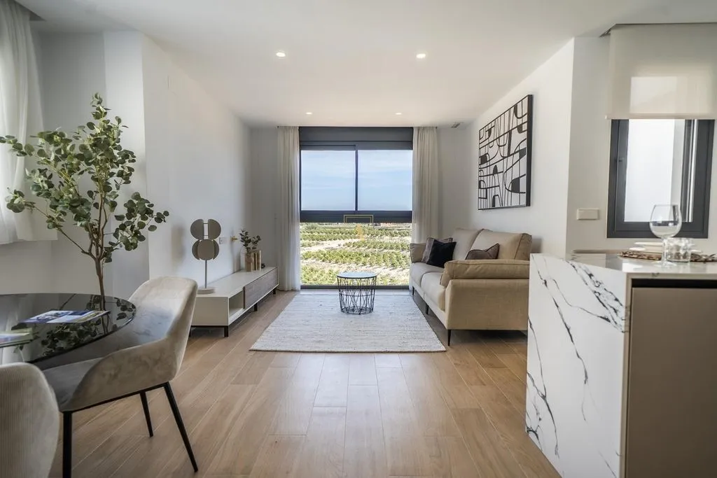 Living Room - New Build Villa with Private Pool in Algorfa