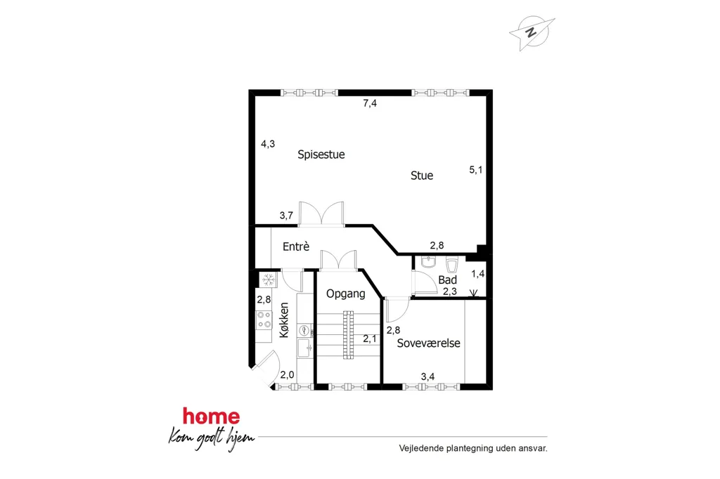 Plan - Appartement 3 pièces à Esbjerg