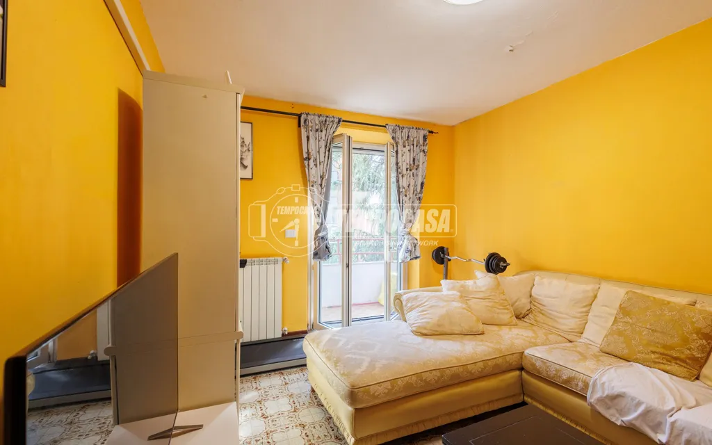Living Room - Partially Refined Apartment with Balcony in Parma