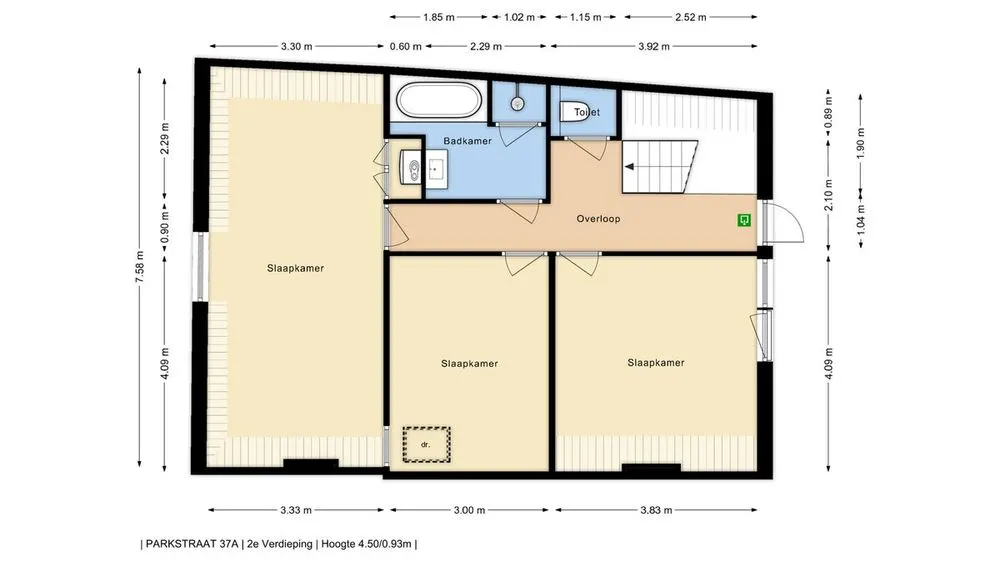 Plan - Classic Penthouse with Balcony in Den Haag