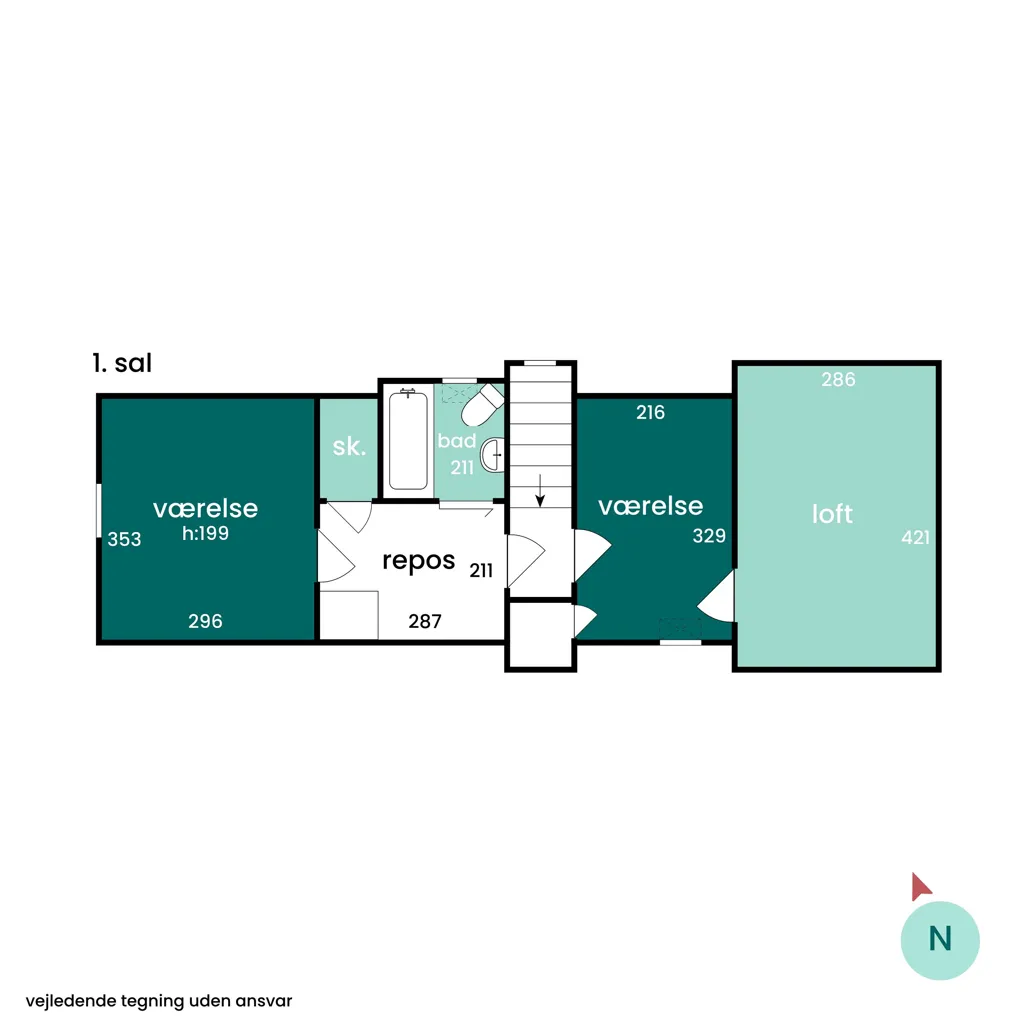 Floor Plan - Charming Villa with Central Location in Aakirkeby