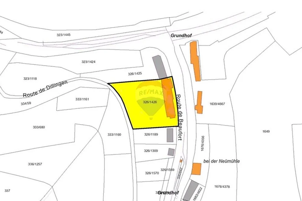 Plan - Terrain à Bâtir avec Fort Potentiel à Grundhof