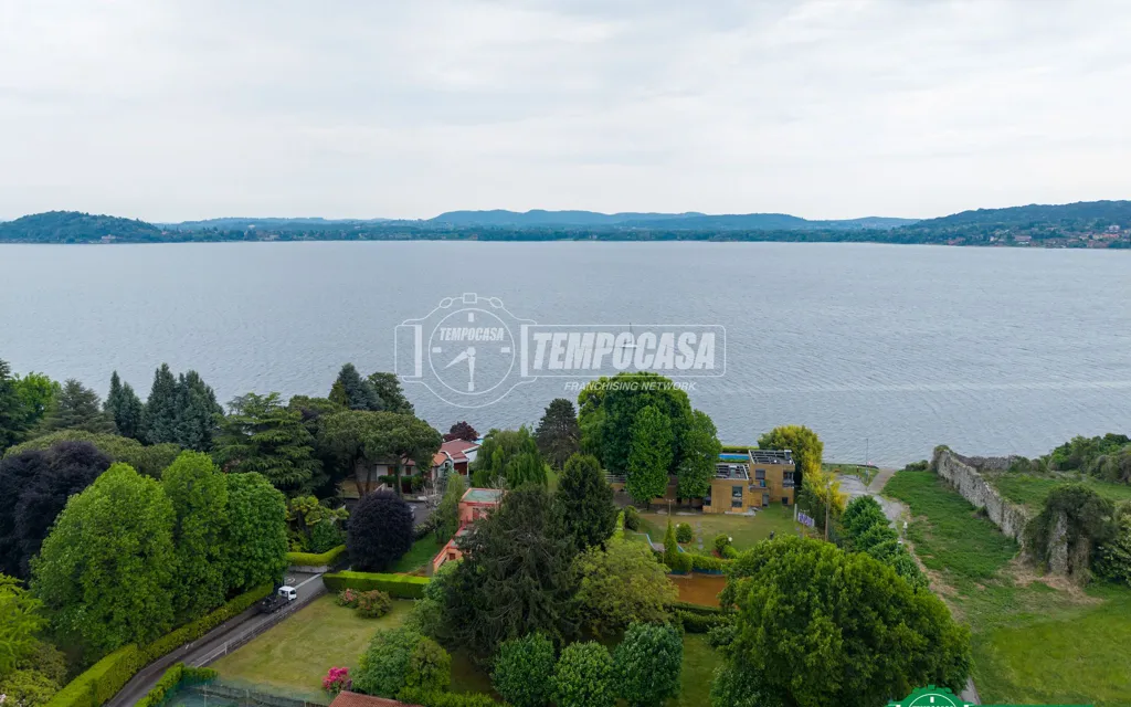Vue aérienne - Trilocale with Private Garden near Lake Lesa