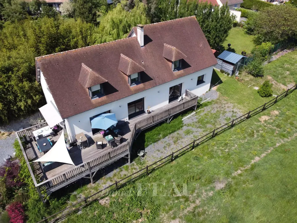 Vue aérienne - Maison Récemment Construite avec Vue sur la Touques à Trouville-sur-Mer