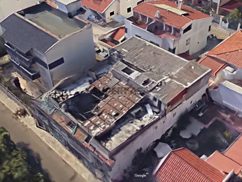 Aerial - Historic Triplex with Pool in Costa da Caparica