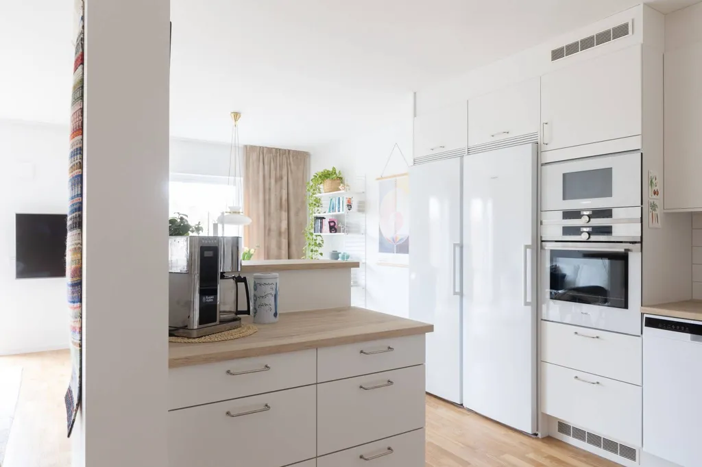 Köök - Apartment with Garden View in Stallarholmen