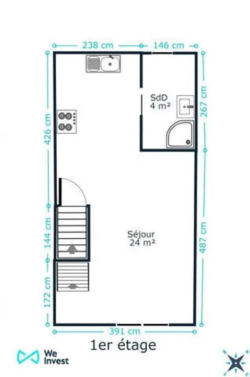 1-bedroom apartment in Orp-le-Grand