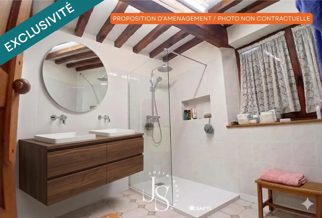 Salles de bain - Longère Normande avec Jardin à Nointot