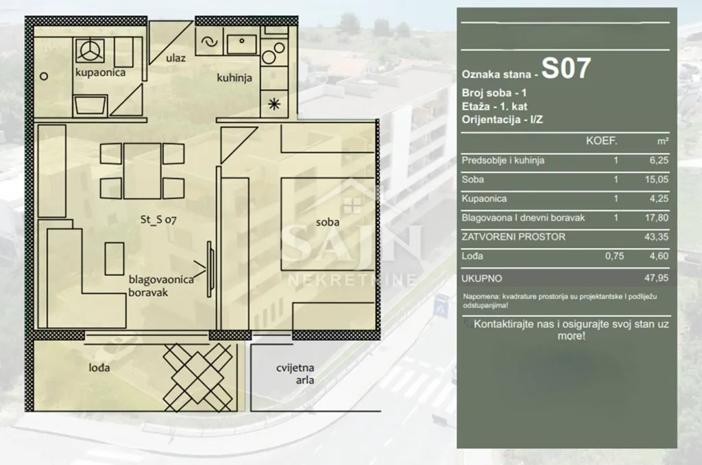 Planimetria - Two-Bedroom Apartment with Sea View in Trogir