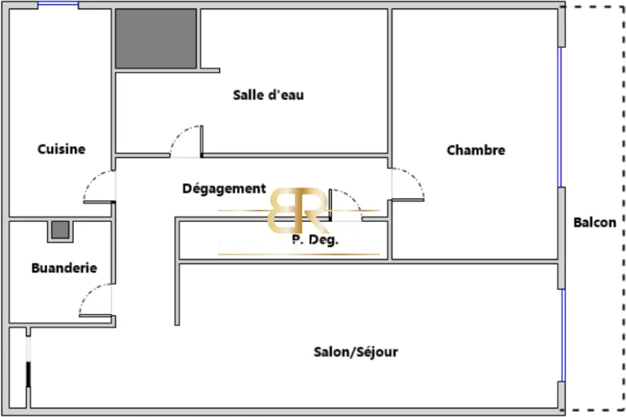 Planimetria - Bright 2-Bed Flat with Garden View in Chelles