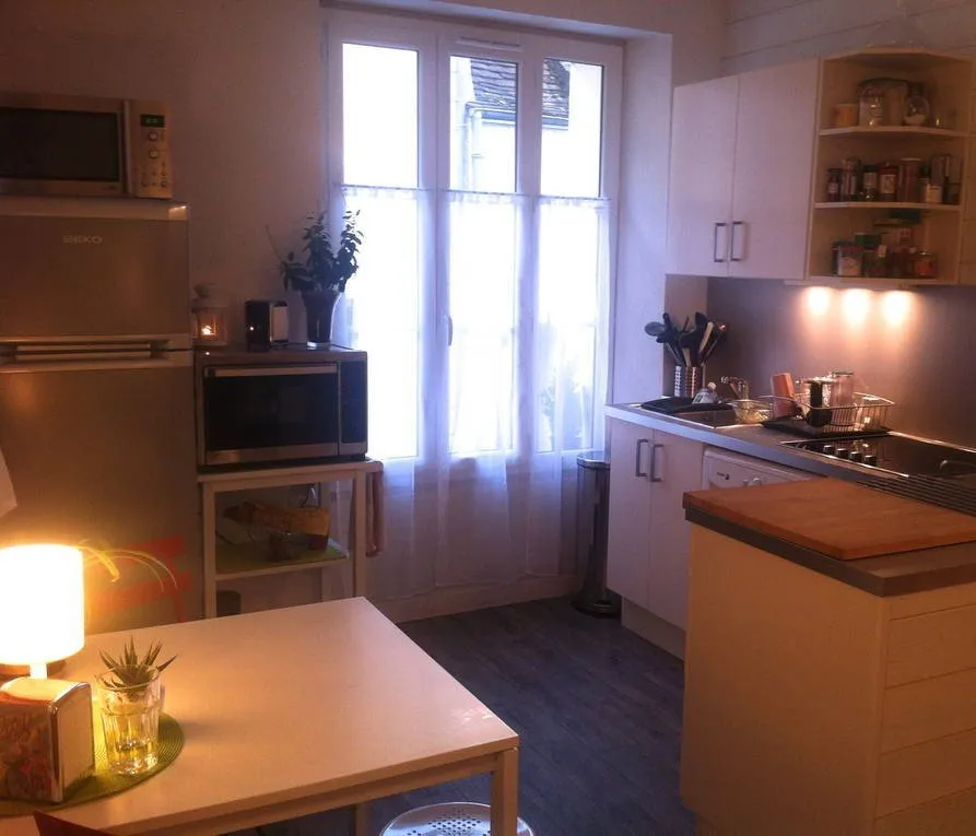Köök - Studio with Garden Access in Saint-Maur-Créteil