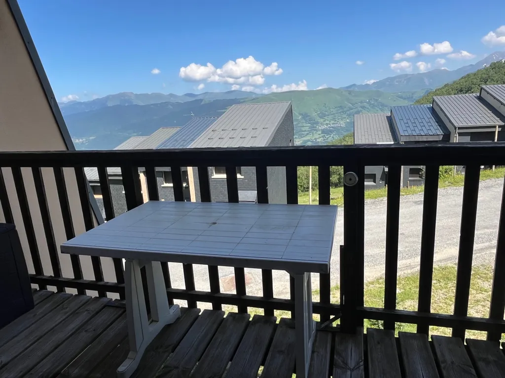 Balcony - Duplex Apartment with Mountain View in Saint Lary 1700
