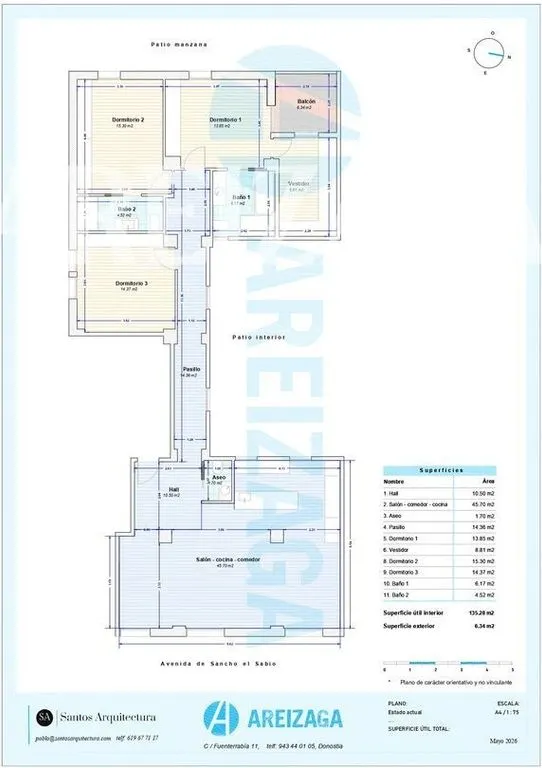 Plan - Luxury Flat with Private Terrace in San Sebastián