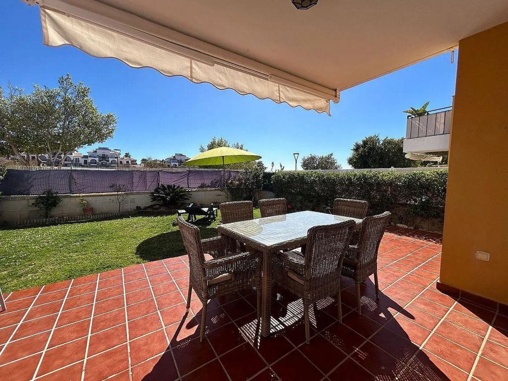 Terrace - Semi-detached House with Pool in Las Salinas