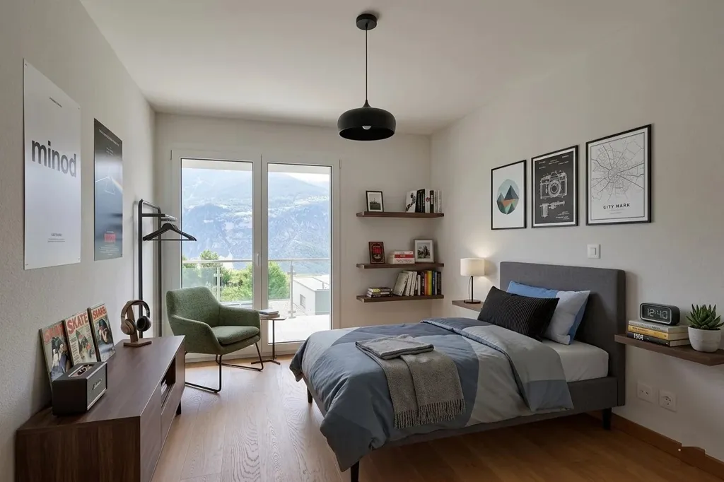 Camere da letto - Villa with Mountain View in Grimisuat