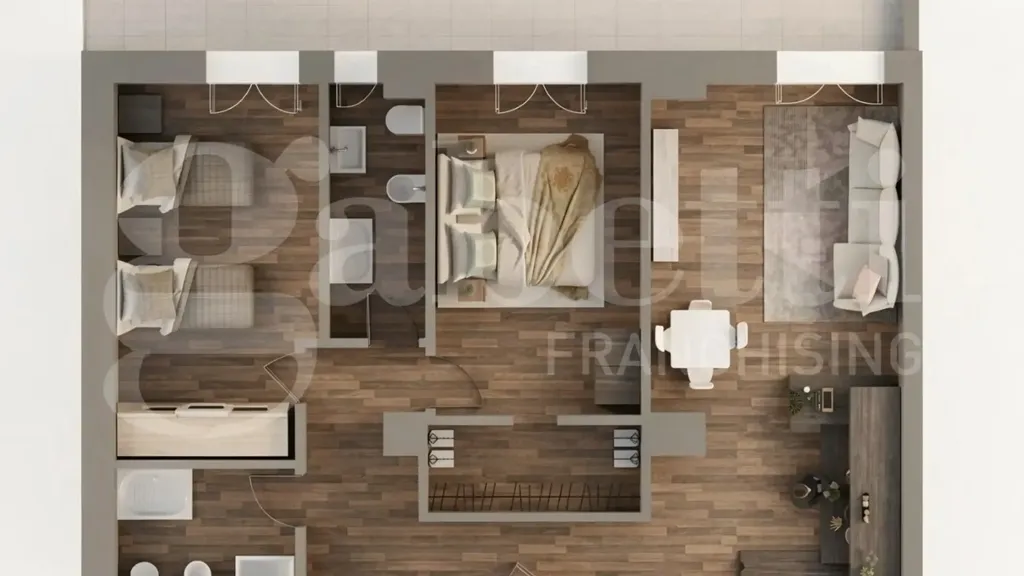 Plaan - Efficient Two-Bedroom Apartment in Rossano