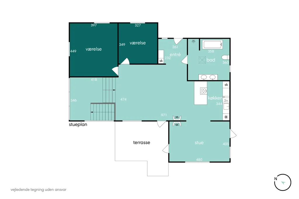 Floor Plan - 1952 Villa with Garden in Gentofte