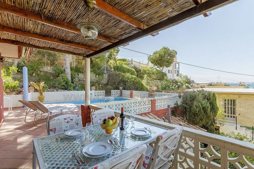 Terrass - Chalet with Pool and Terrace in Calle D'osca