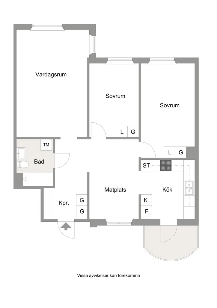 Plaan - Bright Apartment with Balcony in Stenkumlet