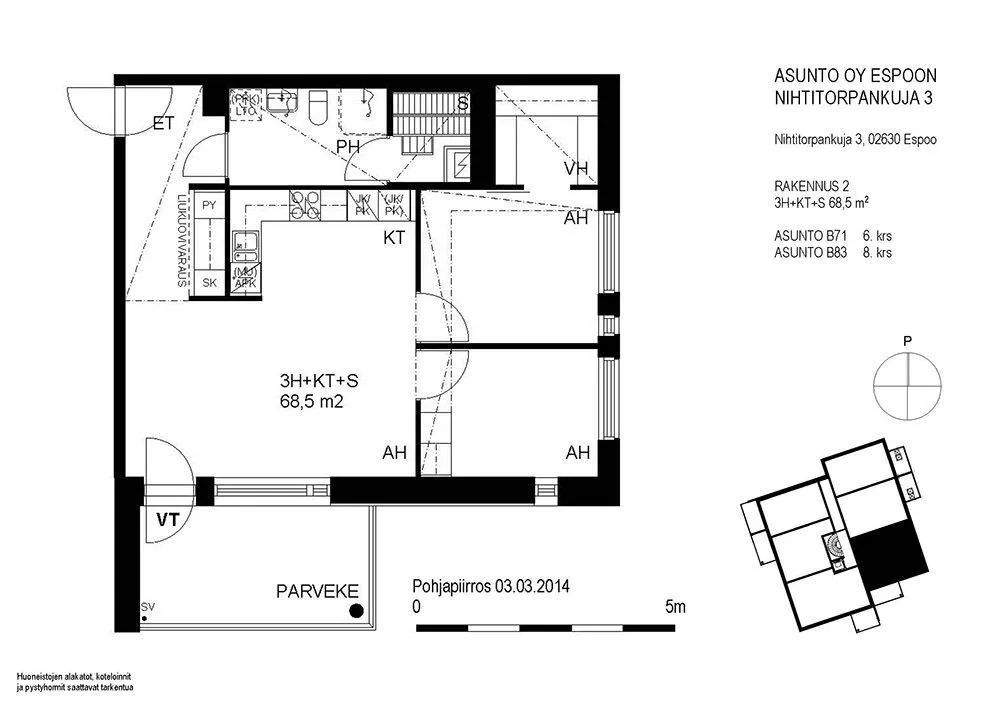 Plaan - Apartment with Sauna and Balcony in Kilo, Espoo