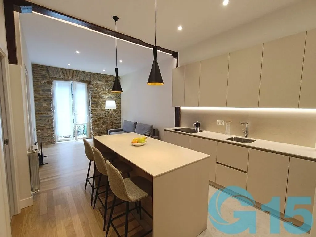 Cucina - Apartment with Balcony in Central San Sebastián