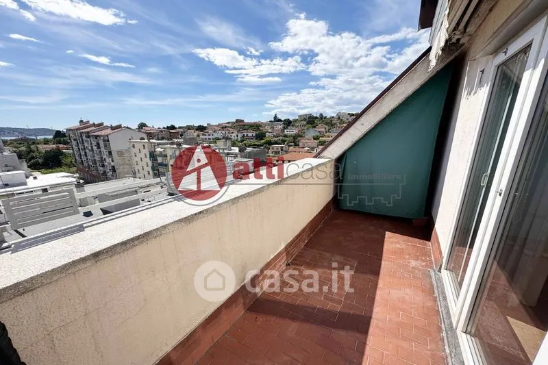 Balcony - Bi-Level Attic Apartment with Sea View in Trieste