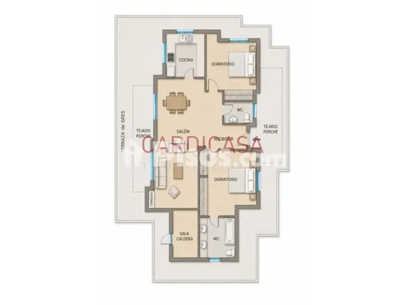 Floor Plan - Chalet with Sea View and Pool in Oia