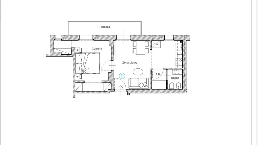 Plan - Rusticated Townhouse with Balcony in Florence