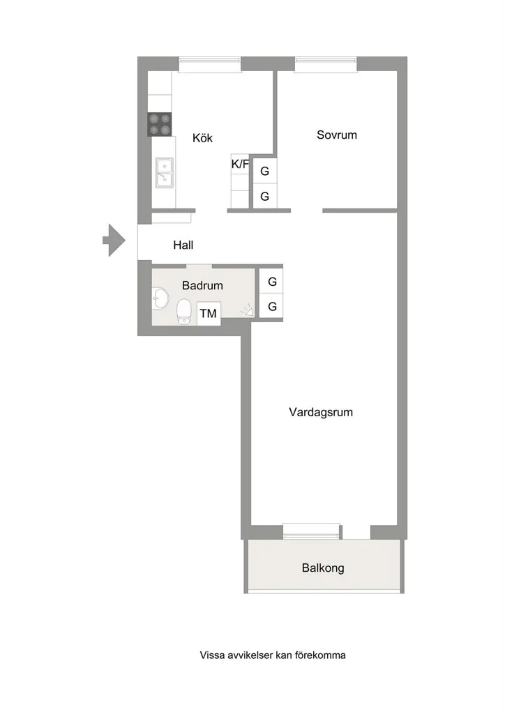 Plaan - Apartment with West-Facing Balcony in Sandviken