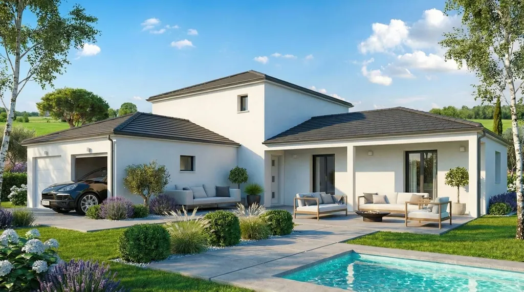 New 4-Piece House with Garden in Valmont