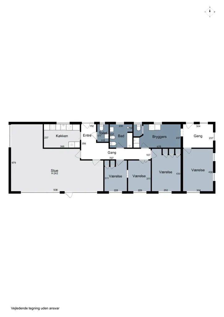Plan - Classic 70s Villa with Garden in Beder