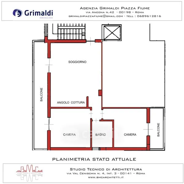 Planimetria - Three-Bedroom Flat with Balconies in Siderno