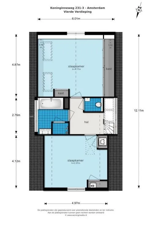 4-toaline korter asukohas Amsterdam