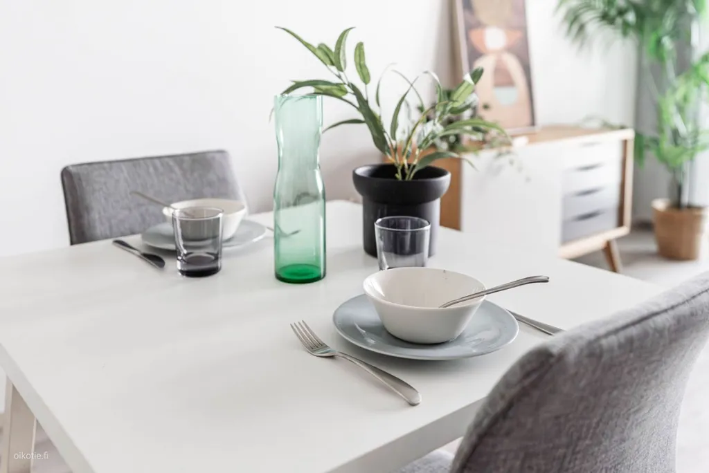 Dining Room - Modern Flat with Balcony in Keimola, Vantaa