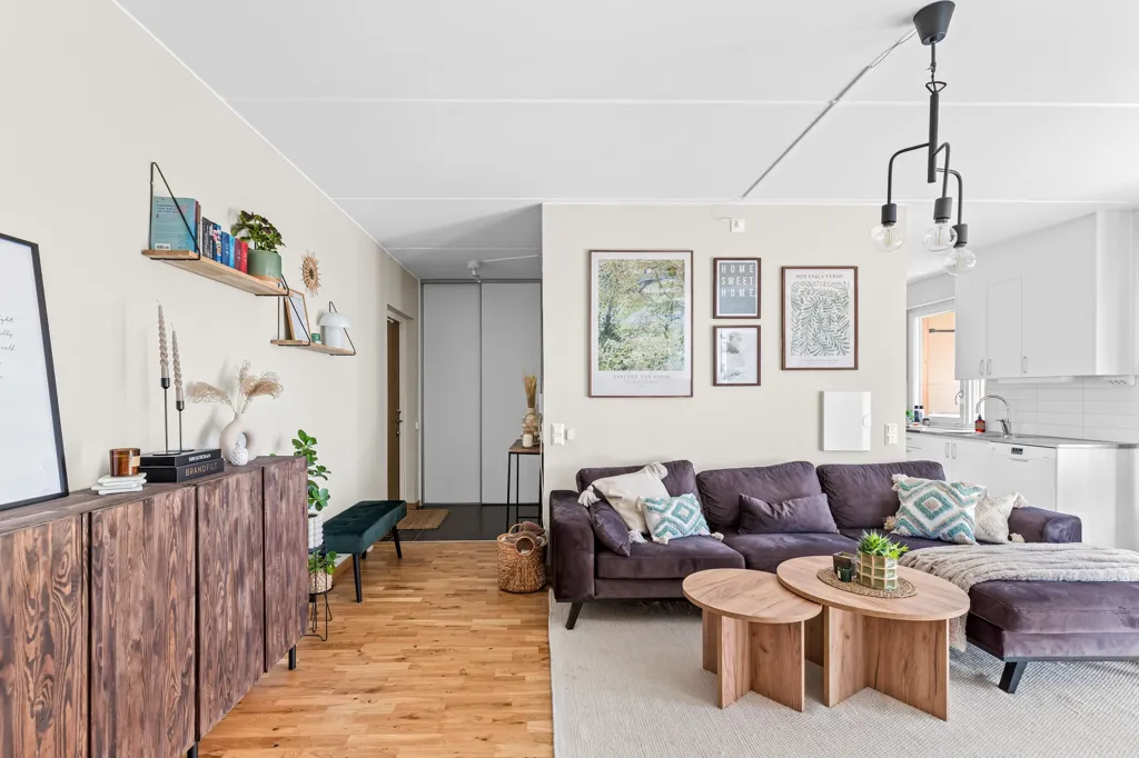 Séjour - Modern Flat with 20 m² Balcony in Uppsala