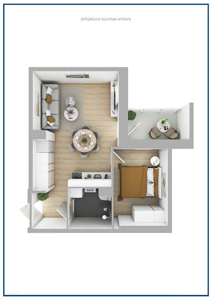 Planimetria - 7th Floor Apartment with Balcony in Järvenpää