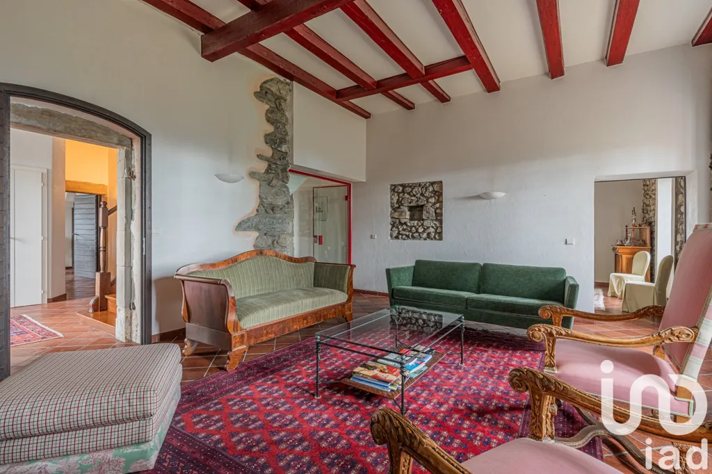 Séjour - Manoir Historique avec Vue Lac Léman à Allinges
